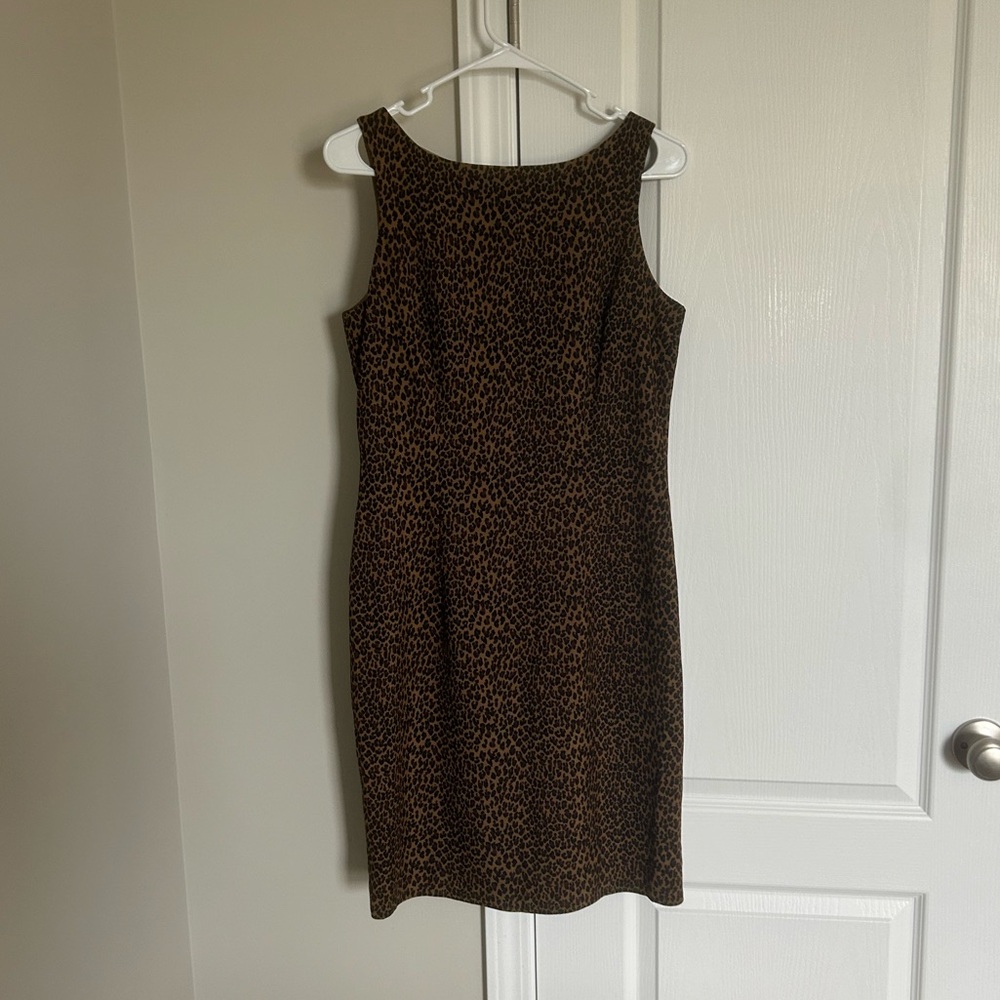 Flattering, midi cheetah print dress